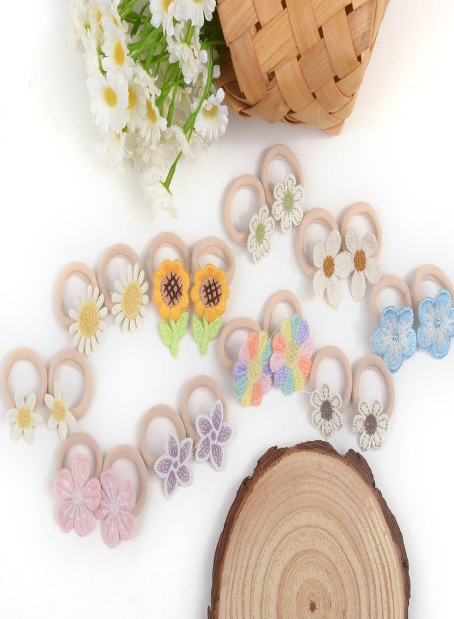 BIANHUAN 20 Pcs Toddler Hair Ties, Girls Hair Accessories Baby Hair Bows Cute Flower Hair Ties Little girls Hair Accessories for Thick Hair, Candy Colors - Image 4