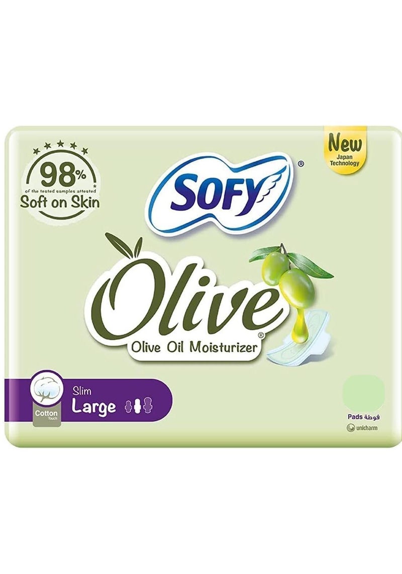 صوفي فوط صحية بالأجنحة كبيرة 29 سم زيتون ناعم - Image 1