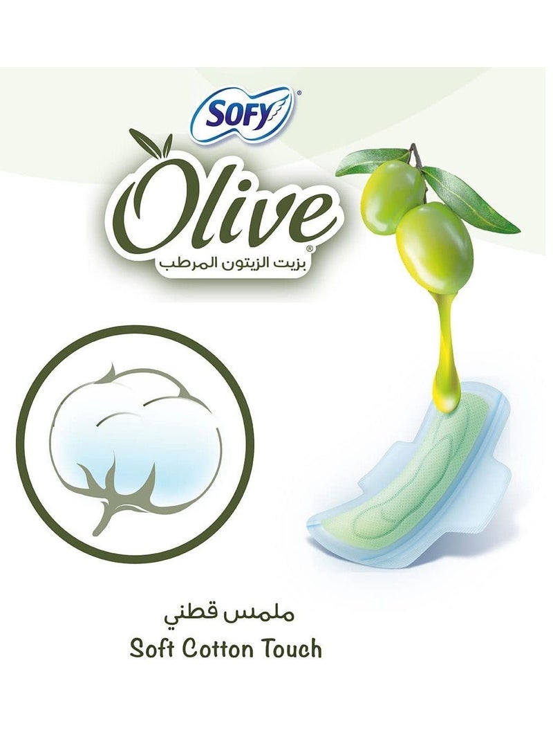 صوفي فوط صحية بالأجنحة كبيرة 29 سم زيتون ناعم - Image 4