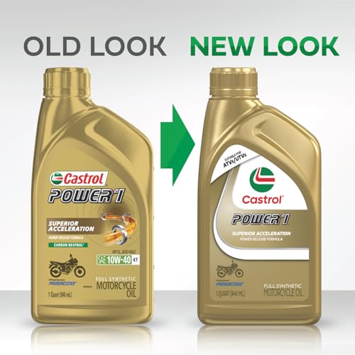 Castrol Power1 4T 10W-50 Full Synthetic Motorcycle Oil, 1 Quart, Pack of 6 - Image 2