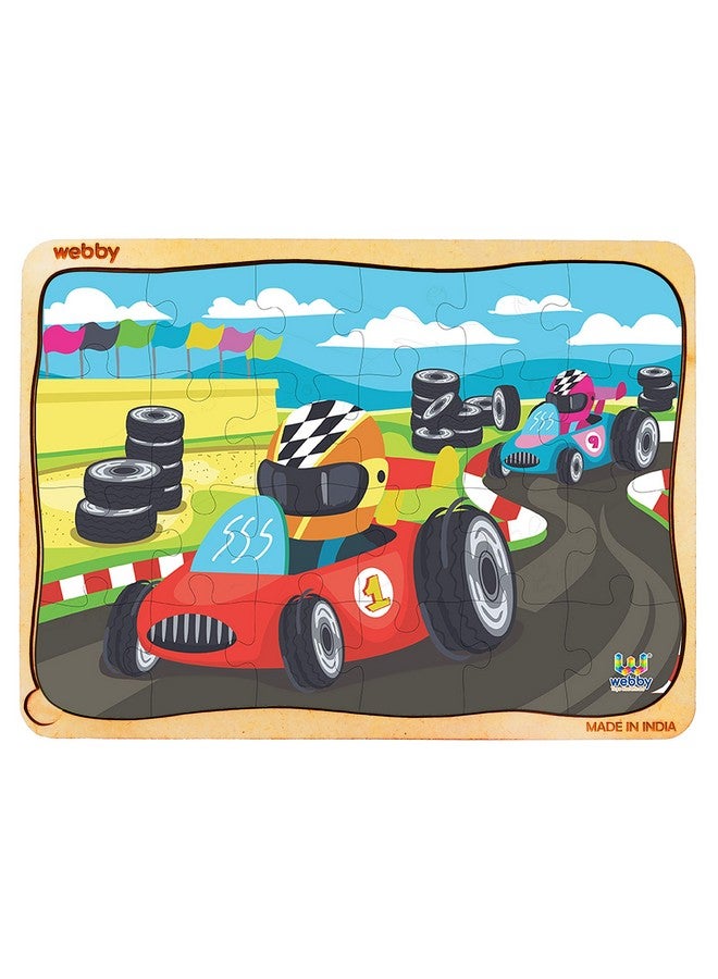 Webby The Go Kart Racing Wooden Jigsaw Puzzle, 24Pcs, Multicolor - Image 1