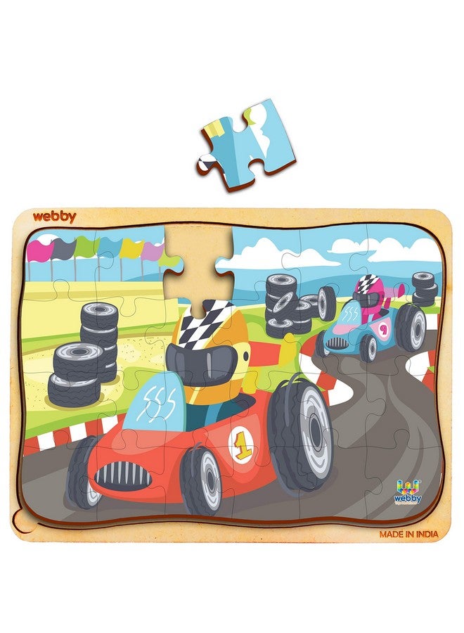 Webby The Go Kart Racing Wooden Jigsaw Puzzle, 24Pcs, Multicolor - Image 3