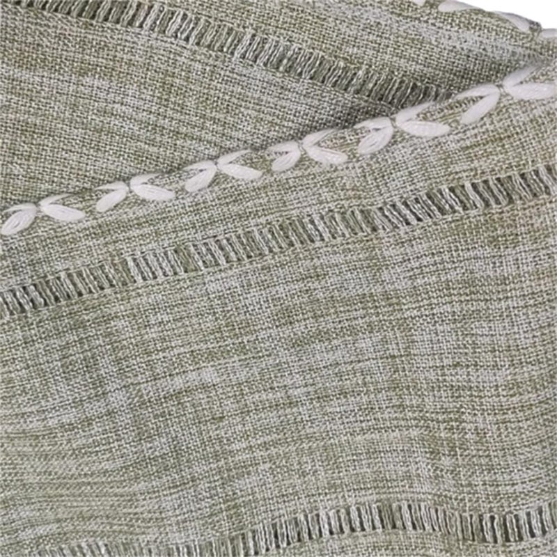 Utobanh Simple Bedside Table Tassel Cover Cloth, Tablecloth Cover Towel, Suitable for Bedside Table TV Microwave Washing Machine Refrigerator Dust Cover (green, 15.7 * 35.4 inches) - Image 4