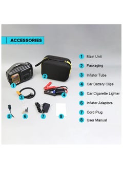 TBS DESIGN New TBS-20A (5in1) Fast Air Pump For Inflatables 20A 12V Car Jump Starter 20800mAh Power Bank 6 Modes LED Camping Light High Beam Flashlight  - Image 5