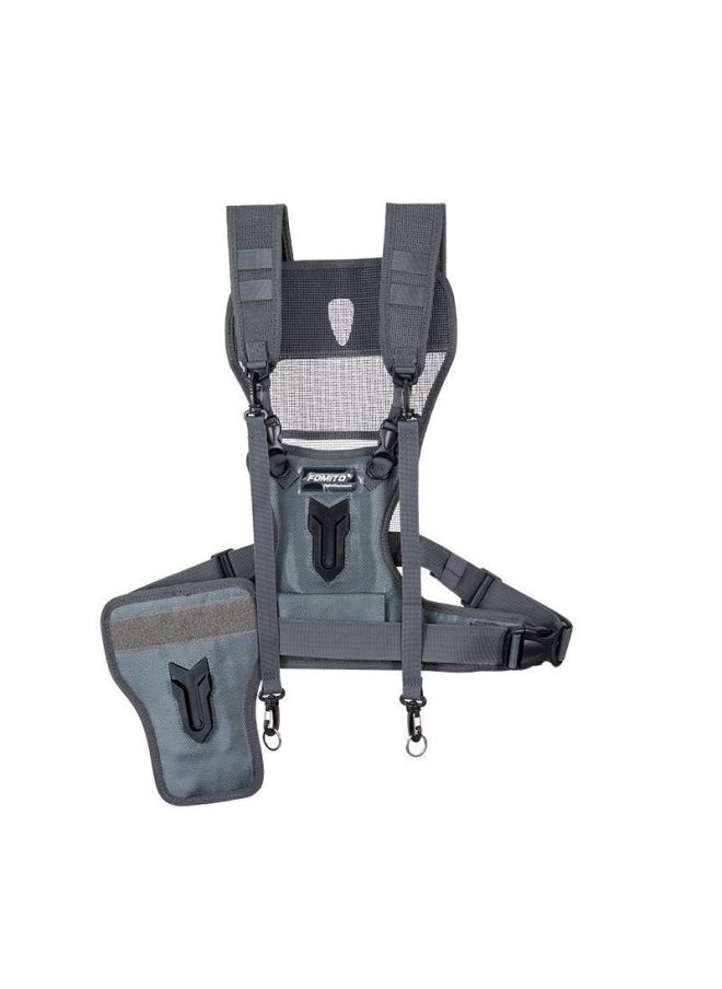 Generic Dual Strap SLR Camera Micro Single Photography Double Shoulder Strap Quick Shopper Waist Camera Shoulder Strap Fomito-Body Color:Shoulder Straps (grey)  - Image 1