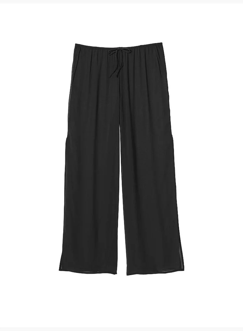 Victoria's Secret Sheer Crinkle Wide-Leg Pants