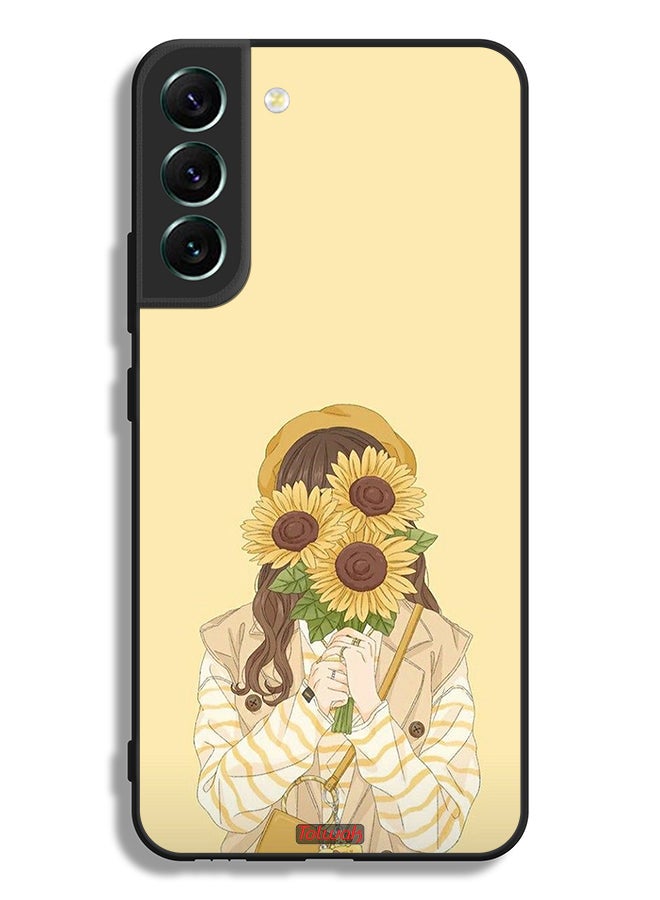 Tolwak Samsung Galaxy S22 5G Protective Case Cover Hide Face With Sunflowers - Image 3