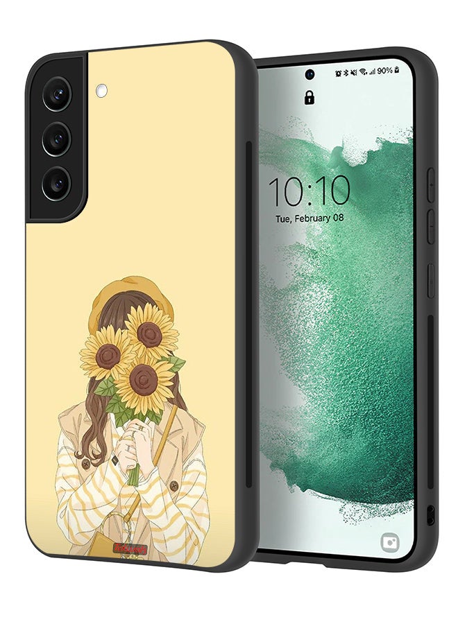 Tolwak Samsung Galaxy S22 5G Protective Case Cover Hide Face With Sunflowers - Image 1
