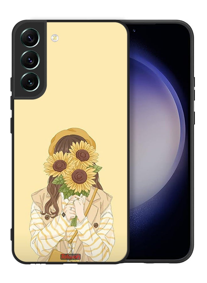 Tolwak Samsung Galaxy S22 5G Protective Case Cover Hide Face With Sunflowers - Image 2