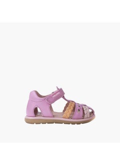 Pablosky Girls' Braided Sandals with Hook and Loop Closure  - Image 2