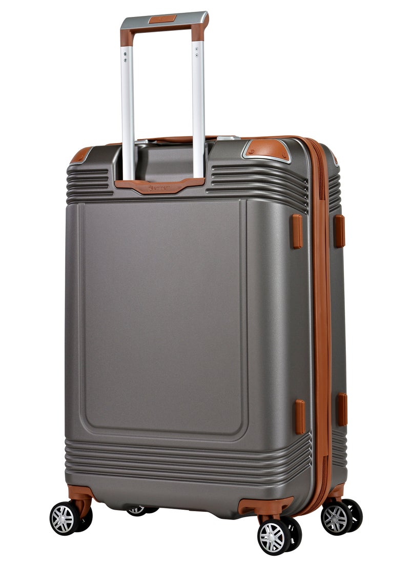 eminent Hard Case Travel Bag Medium Luggage Trolley Polycarbonate Lightweight Suitcase 4 Quiet Double Spinner Wheels With Tsa Lock KK10 Gold Grey  - Image 2