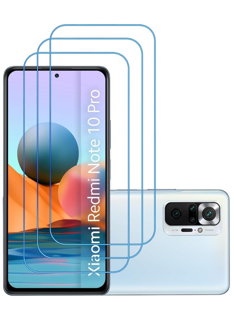 ACLIX 3 Pieces Antistatic ESD Dustproof Premium Quality High Definition Clear Tempered Glass Screen Protector Designed For Xiaomi Redmi Note 10 Pro - Image 1