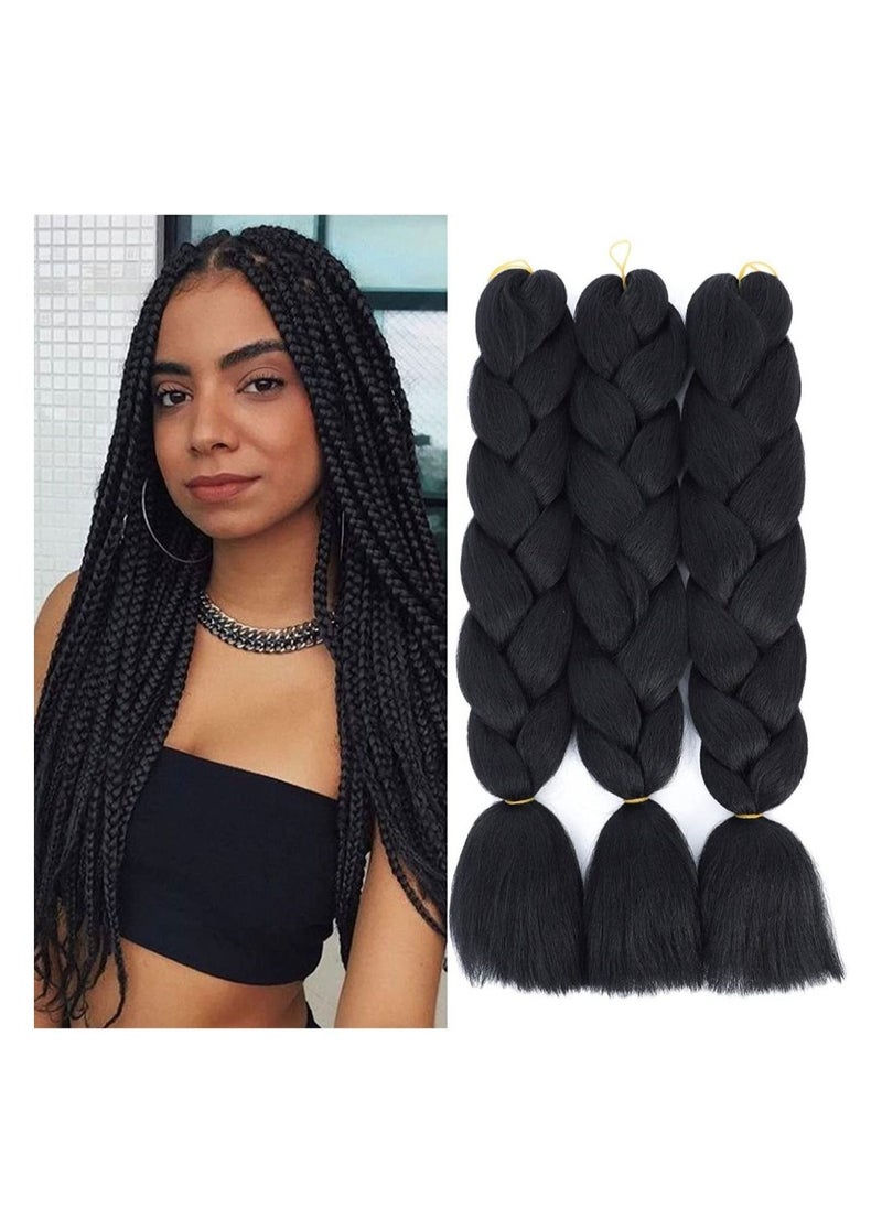 Estelle Premium Original Ultra Braid of 3 Color 280 Black 10 Grey  - Image 1