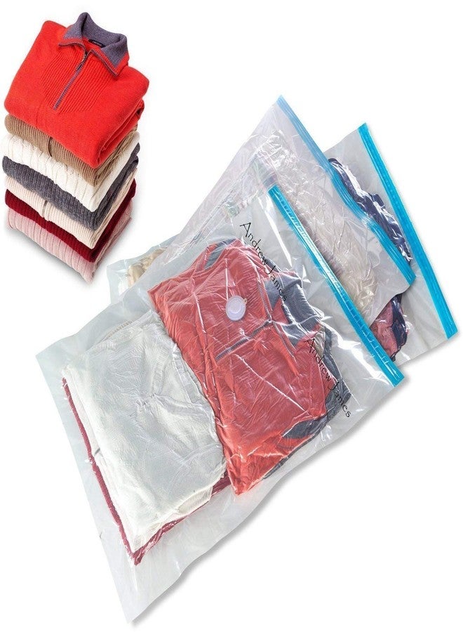 PAVITYAKSH Vacuum Bags Reusable Space Saver Quit Vacuum Plastic Storage Bag for Clothes, Blankets, Home & Travel , Compression Sealer Bags Pack of 6, SIZE (50 cm x 60 cm) - Image 4