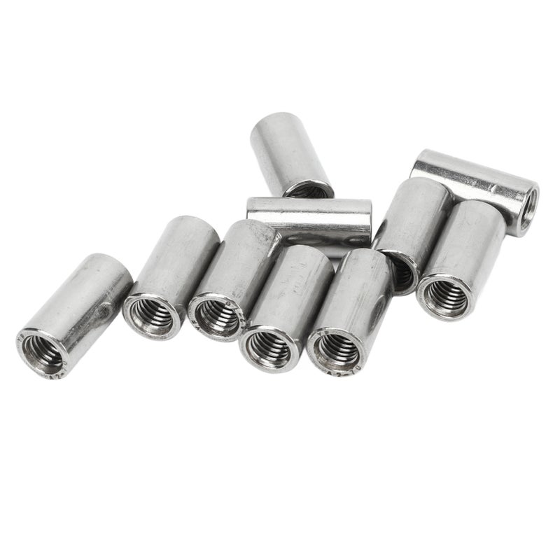 10 قطعة هولة موصل مستديرة M8x1.25 براغي أنثوية، حلقات ربط قضيب L25mm، أغلفة براغية من الفولاذ المقاوم للصدأ لقضيب - Image 5