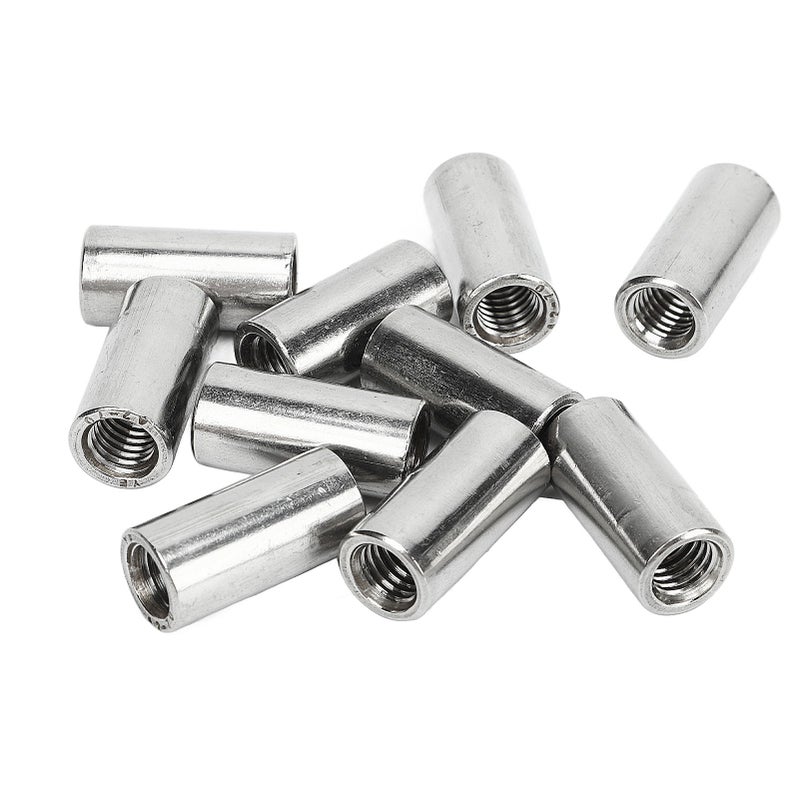 10 قطعة هولة موصل مستديرة M8x1.25 براغي أنثوية، حلقات ربط قضيب L25mm، أغلفة براغية من الفولاذ المقاوم للصدأ لقضيب - Image 1