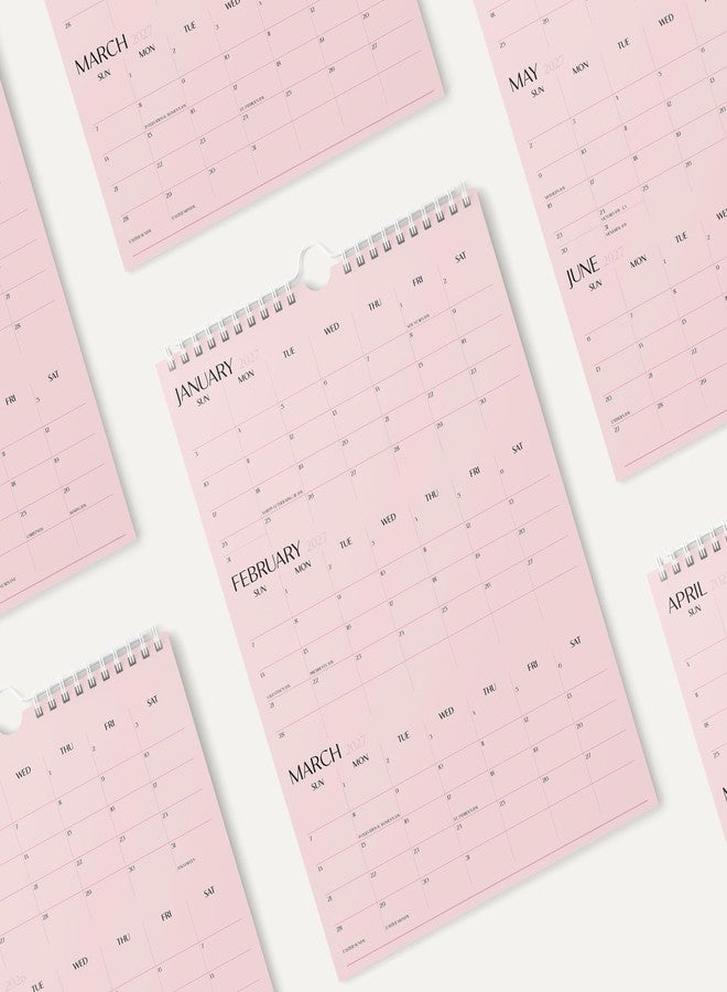 Karto 3 Month Wall Calendar 2026 - Vertical 11x17 inch January 2026 to June 2027 - Boost Your Productivity and Easy Planning with the Aesthetic Monthly Calendar - All Pink - Image 4