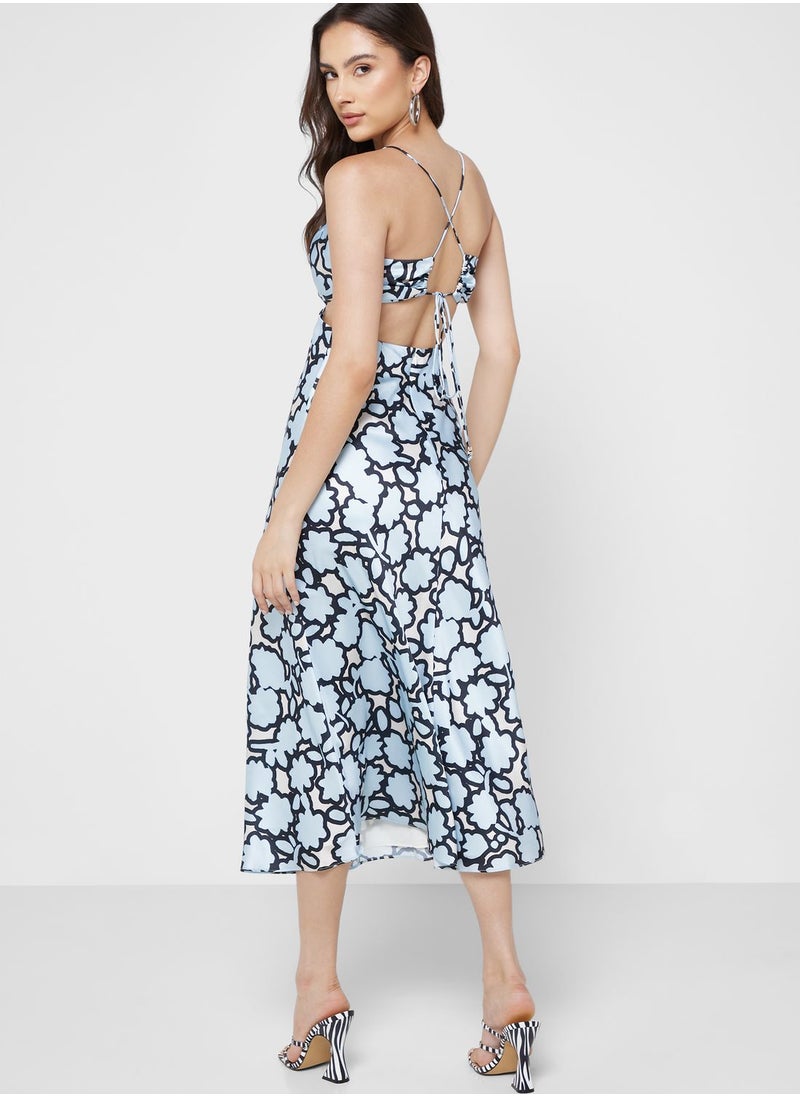 Finders Keepers - Strappy Printed Dress - Image 1