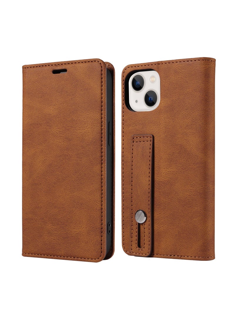 Loquat Suitable For iPhone Flip Type Solid Color Phone Leather Case