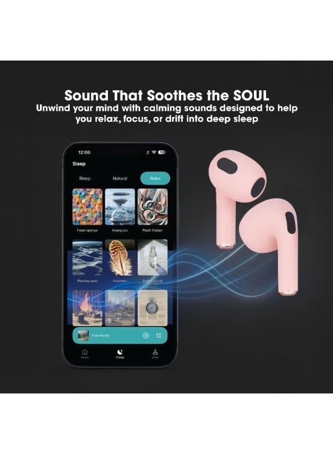 إكسيل سماعات أذن Xcell SOUL-AI الذكية للترجمة - ترجمة فورية للمكالمات والفيديو بأكثر من 160 لغة، مساعد ذكاء اصطناعي، ترجمة الصور والصوت، صوت عالي الجودة بتقنية بلوتوث 5.4، بطارية تدوم 6 ساعات، (لون وردي) - Image 3