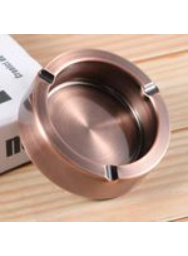 Copper Stainless Steel Round Ashtray, Durable and Stylish - Image 3