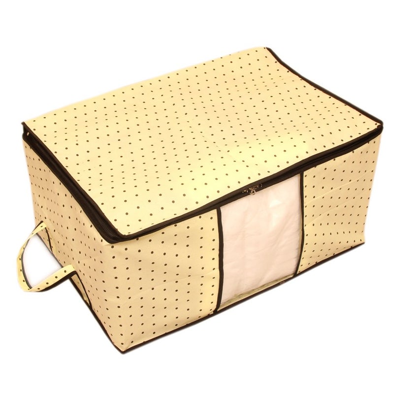Kuber Industries 3 Piece Rectangular Non Woven Underbed Storage Organiser Set Extra Large Cream CTSN060 - Image 3