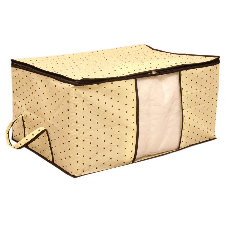 Kuber Industries 3 Piece Rectangular Non Woven Underbed Storage Organiser Set Extra Large Cream CTSN060 - Image 2