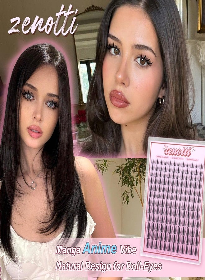 zenotti Fairy Lash Clusters Manga Eyelash Clusters Natural Wispy Cluster Eyelash Extensions with Invisible Band Viva Spiky Individual Lashes DIY Salon Look Lash Extension at Home by zenotti (144pcs 8-18mm) - Image 3