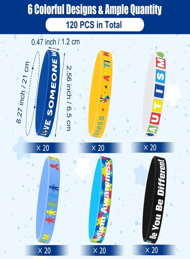 Aodaer 240 PCS Autism Awareness Event Supplies Bulk Pack Motivational Colorful Silicone Wristbands and Puzzle Pieces Ribbon Pins for Party Favor Gift Supplies - Image 2