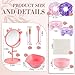 JenPen 6 Set Spa Party Favors Robes and Accessories Kit Supplies for Spa Sleepover Slumber Party Wedding BirthdayPinkLight PurpleSize 12 - Image 4