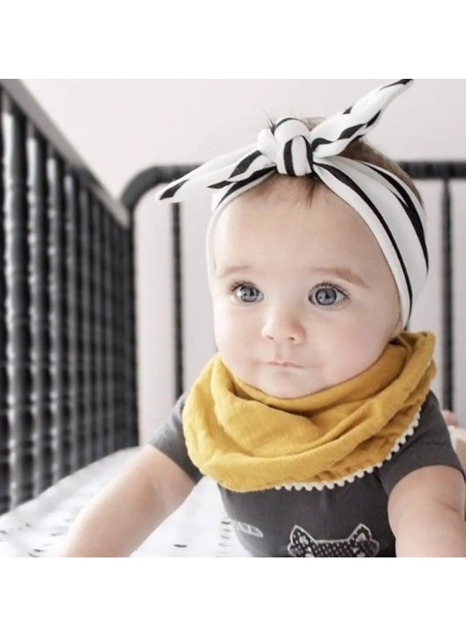 Muslin Baby Bibs 5-Pack – Super Soft Bandana Drool Bibs for Boys & Girls, Absorbent & Adjustable Teething Bib Set, Breathable Muslin Cotton, Unisex Neutral Colors C - Image 4