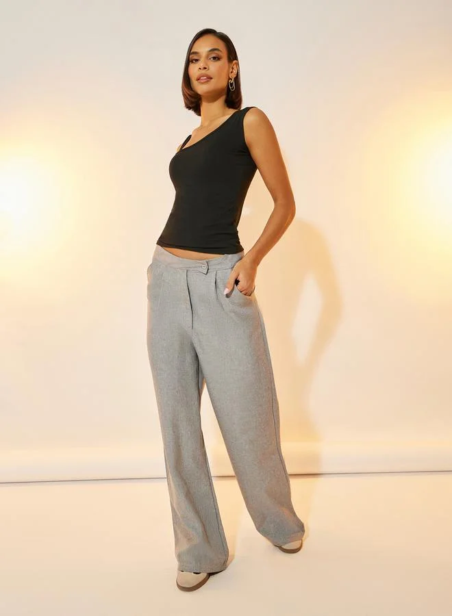 Take Two Fitted Asymmetrical Neck Tank