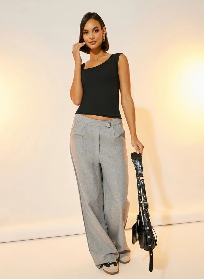 Take Two Fitted Asymmetrical Neck Tank