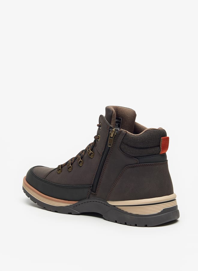Lee Cooper Mens Logo Detail Chukka Boots with Zip Closure  - Image 2