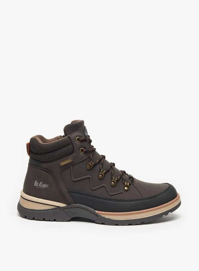 Lee Cooper Mens Logo Detail Chukka Boots with Zip Closure