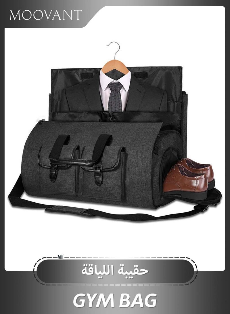 Moovant 2 in 1 Hanging Suitcase Suit, Large Capacity Travel Bag, Carry-on Garment Bag, Waterproof Folded Handbag, Fitness Storage Bag, Multi-purpose Duffel Bag with Shoes Compartment - Image 1