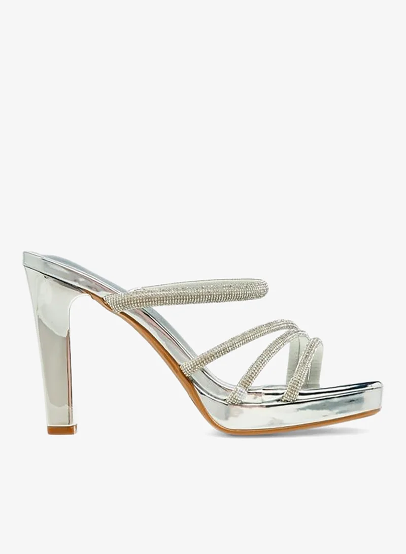 Flora Bella By Shoexpress Womens Embellished Block Heel Sandals