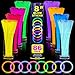 YixangDD 86 PCS Ultra Bright Glow Sticks 8 Inch Glow Sticks Bulk Party Pack Light Up Sticks for Glow Bracelets Necklaces Concerts Christmas Party Supplies with 86 Connectors - Image 2