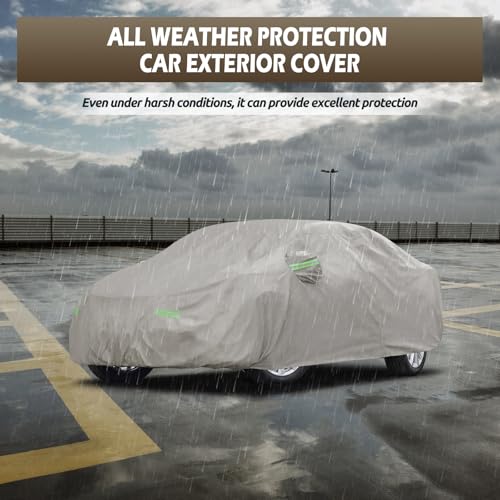 Migaven 6 Layers Car Cover Custom Fit for Toyota Camry 1996-2025, Honda Accord 2001-2025, Waterproof Full Exterior Cover Rain Sun Protection with Door Zipper - Image 5