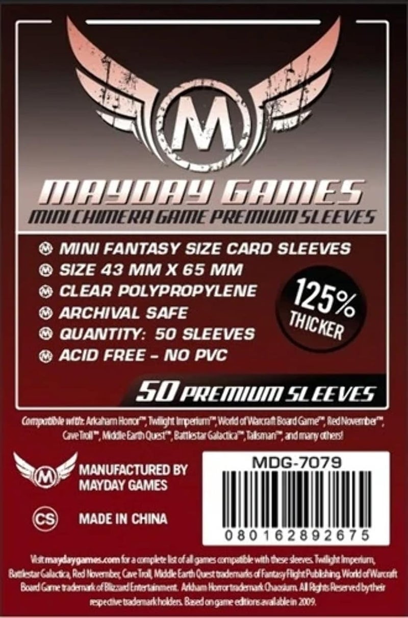 43 x 65 mm SLEEVES Mini Chimera USA Premium Card Game (Pack of 50)