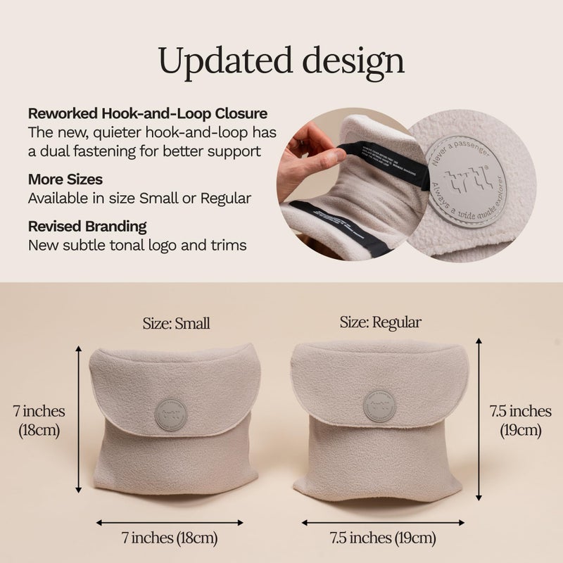 trtl Travel Pillow 2.0 â€“ Scientifically Proven Super Soft Travel Pillow with Premium Head & Neck Support â€“ for Airplane Travel â€“ Machine Washable â€“ Lightweight & Compact - Sand Beige â€“ Small - Image 3