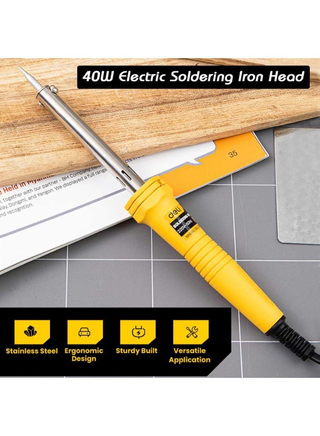 Deli 40W Soldering Iron - Nichrome Heating Element with Adjustable Temperature - Ergonomic Grip for Electronics & DIY - Image 3