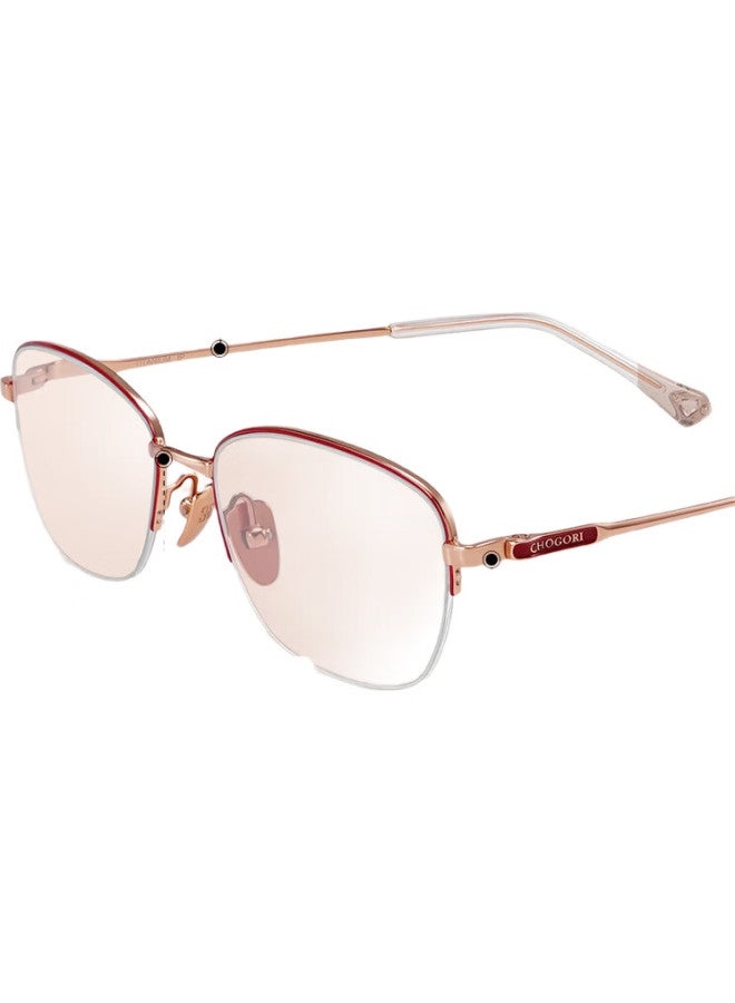 Sunset Red Pure Titanium Reading Glasses Women Fashion High-End Blue Light Blocking Mother'S Day Gift Model A103M +3.00 Strength - Image 3