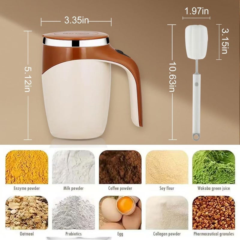Jieclem Rechargeable Self-Stirring Coffee Mug, 2025 Upgrade, Automatic Magnetic Stirring, Stainless Steel, Portable, with Lid (Coffee) - Image 2