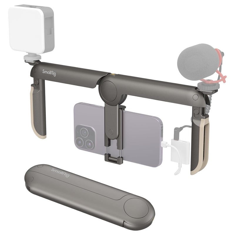 SMALLRIG حامل هاتف عالمي قابل للطي P20، جهاز تصوير فيديو للهواتف الذكية، حقيبة صناعة الأفلام، مثبت، قاعدة ثلاثية للأجهزة المصورة مثل آيفون وسامسونج وغيرها من هواتف أندرويد - 4047 - Image 1