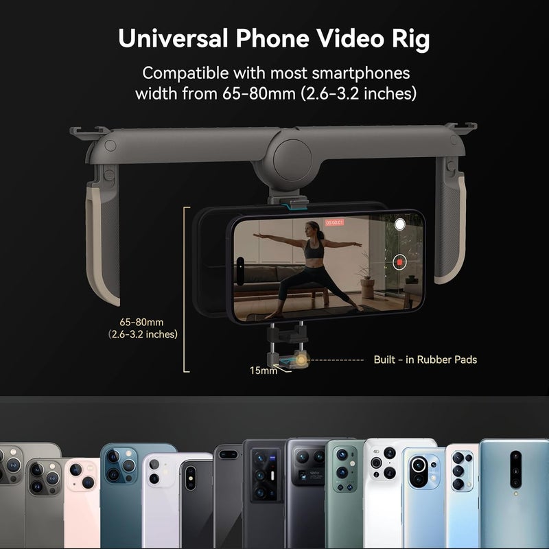 SMALLRIG حامل هاتف عالمي قابل للطي P20، جهاز تصوير فيديو للهواتف الذكية، حقيبة صناعة الأفلام، مثبت، قاعدة ثلاثية للأجهزة المصورة مثل آيفون وسامسونج وغيرها من هواتف أندرويد - 4047 - Image 5