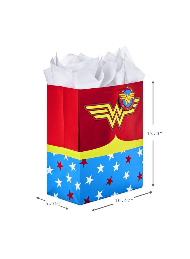 Hallmark حقيبة هدايا كبيرة بطول 13" من ووندر وومان مع ورق مناديل لعيد الميلاد، عيد الأم، يوم الممرضات، التخرج، عيد الحب، تقدير المعلمين أو أي مناسبة - Image 4
