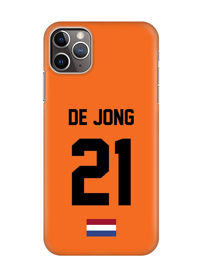 Stylizedd Slim Cover for Apple iPhone 11 Pro Max Case Snap Classic Series Mobile Cover Hard PC Shield Matte Finish Print -Netherlands-Player-De Jong - Image 1