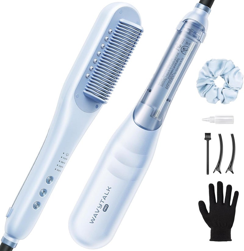 wavytalk Pro Steam Hair Straightener Brush, Steamline Pro 3 in 1 Straightening Brush, Steam Reduces Damage, Nourishes Hair, and Expedites Straightening - Image 1