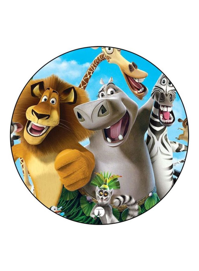 RKN Madagascar Printed Mouse Pad  Brown/Blue/White